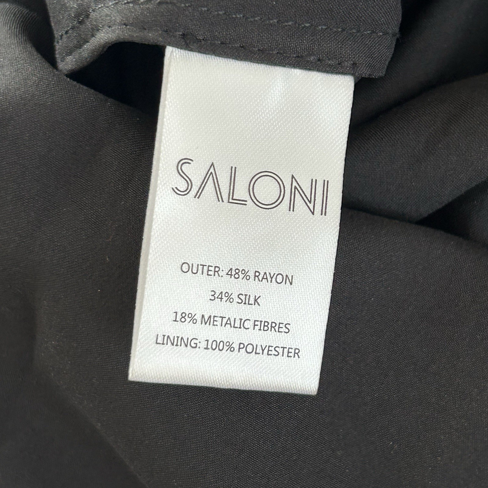 SALONI ANITA Ruffled Fil Coupe Chiffon Midi Dress 6 Silk Blend Cocktail Evening