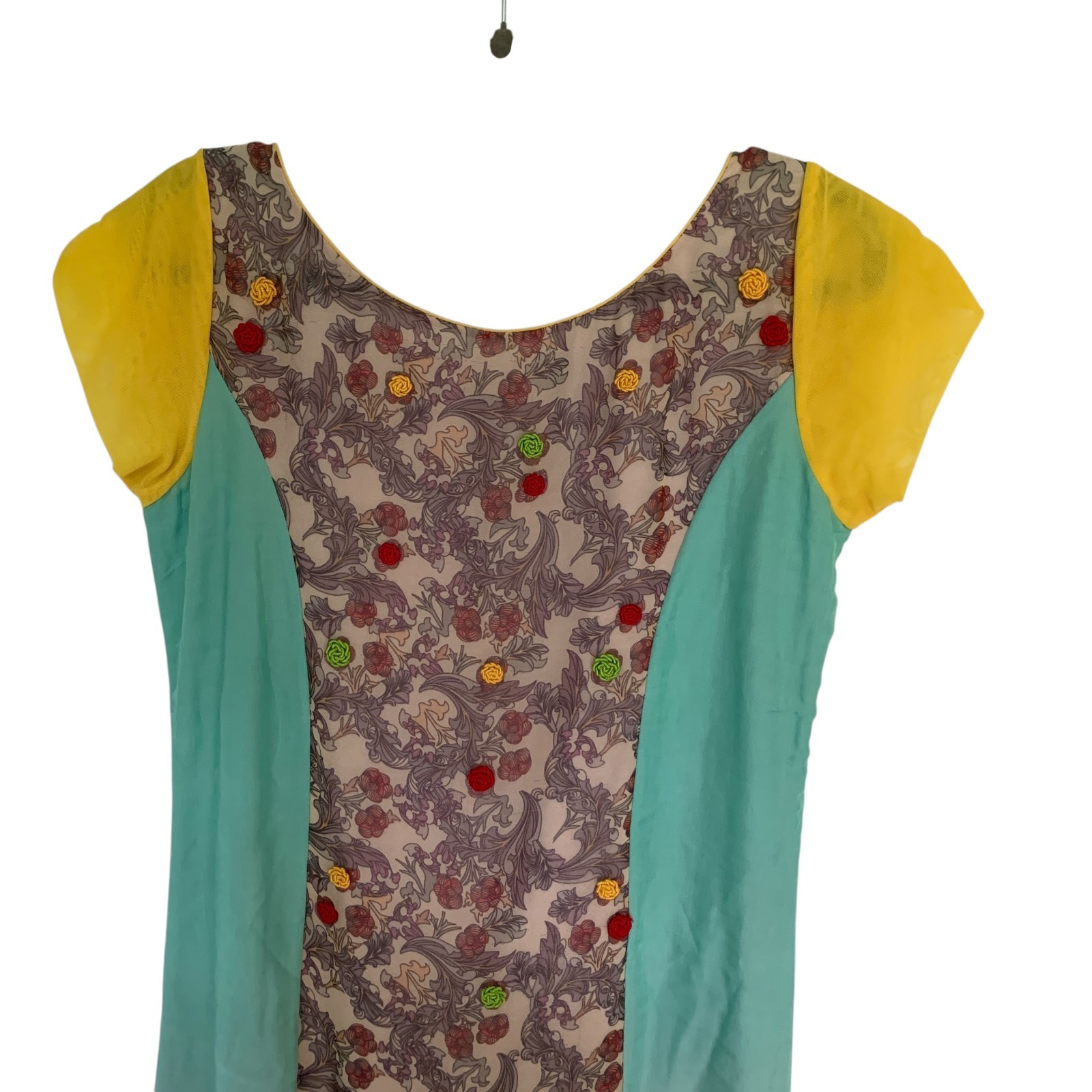 Nazila Couture size Small Silk Chiffon & Gradient Dye Cotton Kurta Embroidery