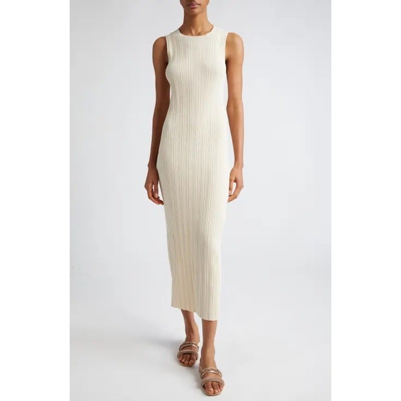 The Normal Brand Claire Knit Maxi Dress Sz XS Butter Yellow Cream Long Tank Nice