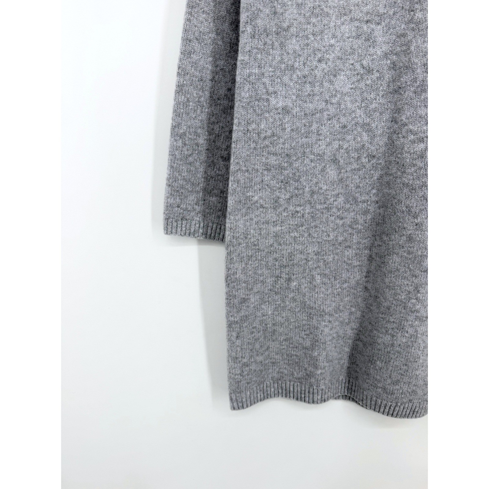 NEW Abercrombie & Fitch Heather Grey Polo Sweater Dress Wool Blend Medium Tall