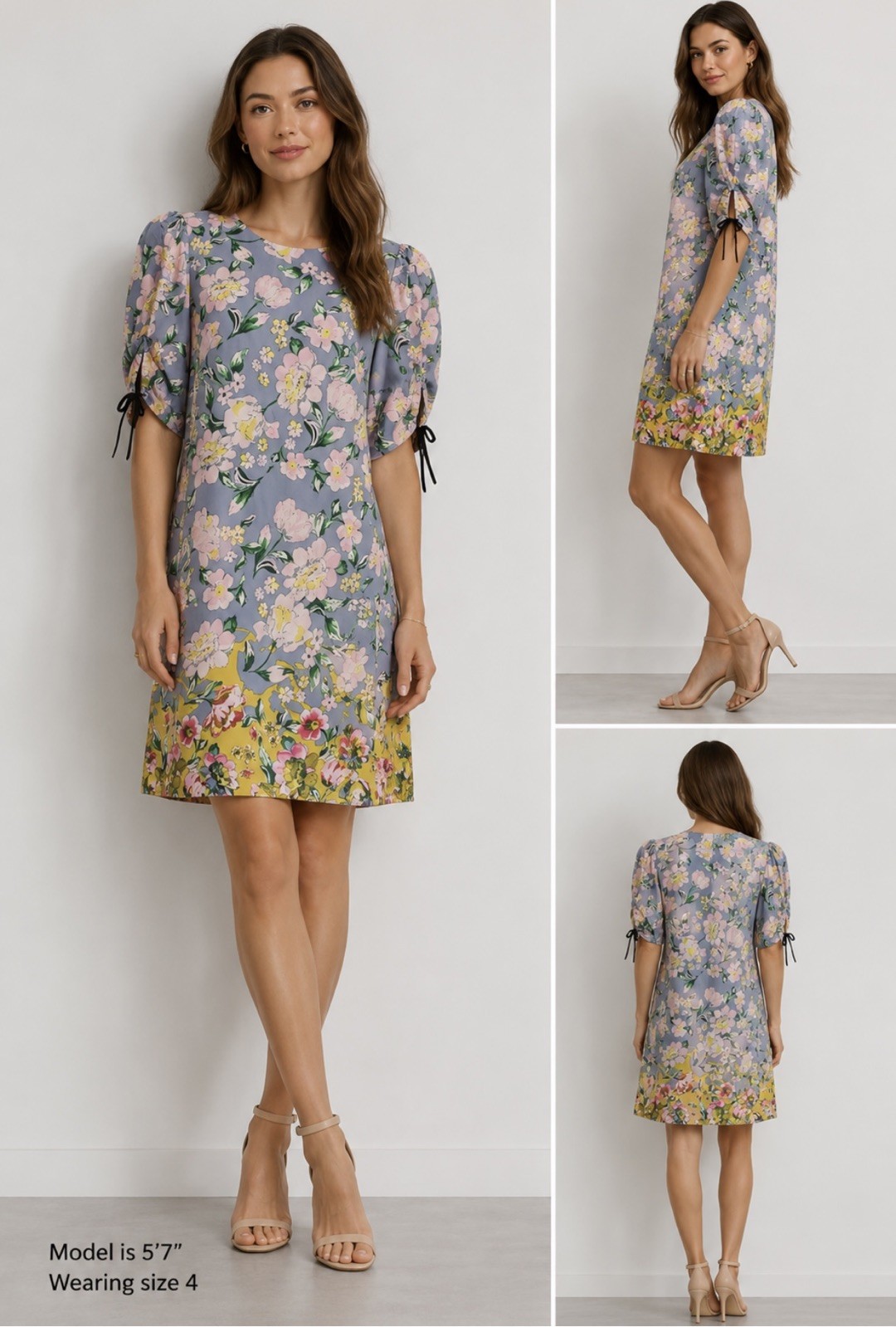 Donna Morgan for Anthropologie Floral Dress Garden Floral size 4 EUC