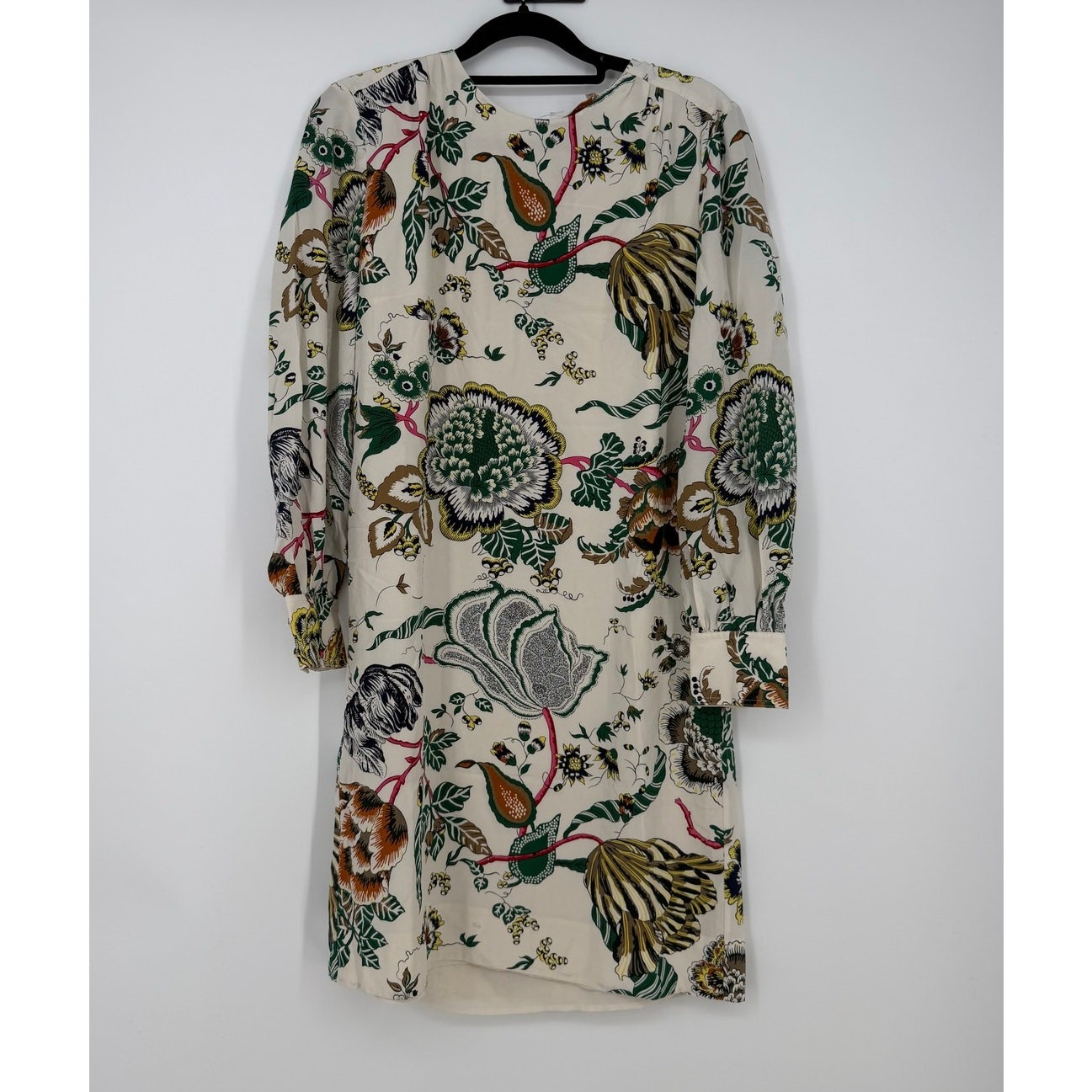 Tory Burch Happy Times Shift Long Sleeve Silk Mini Dress Size 2