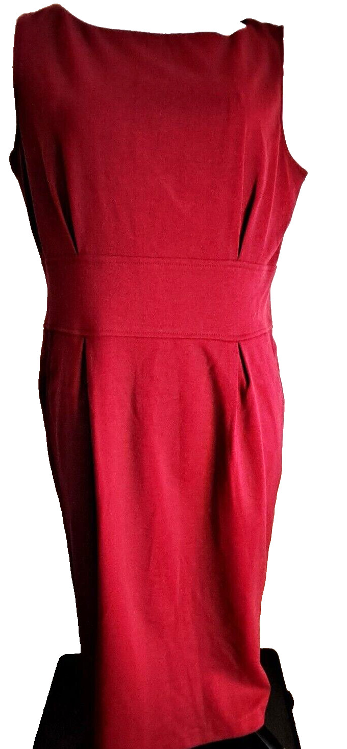 Spiegel women sheath dress Size 14 burgundy fabric “Pante knit”