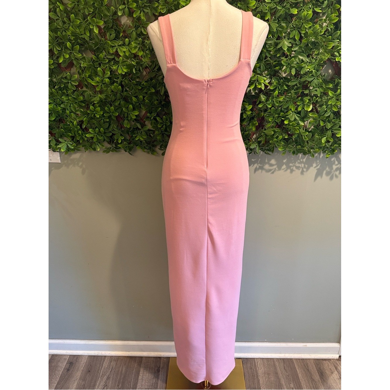 Adorable Allure (without Pink Rosette) Square Neck Sleeveless Maxi Dress