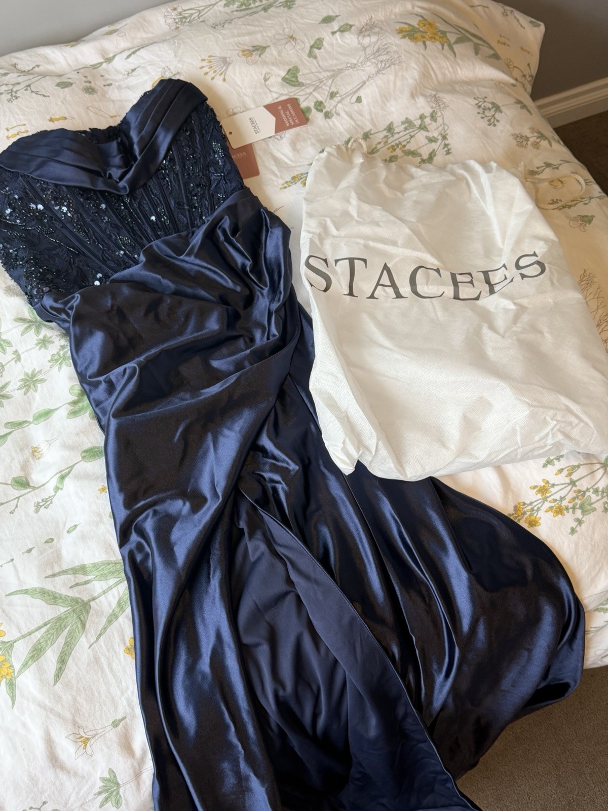 Stacees Dress Navy Blue Size US 2 Formal Prom Homecoming Party Bridesmaid NWT