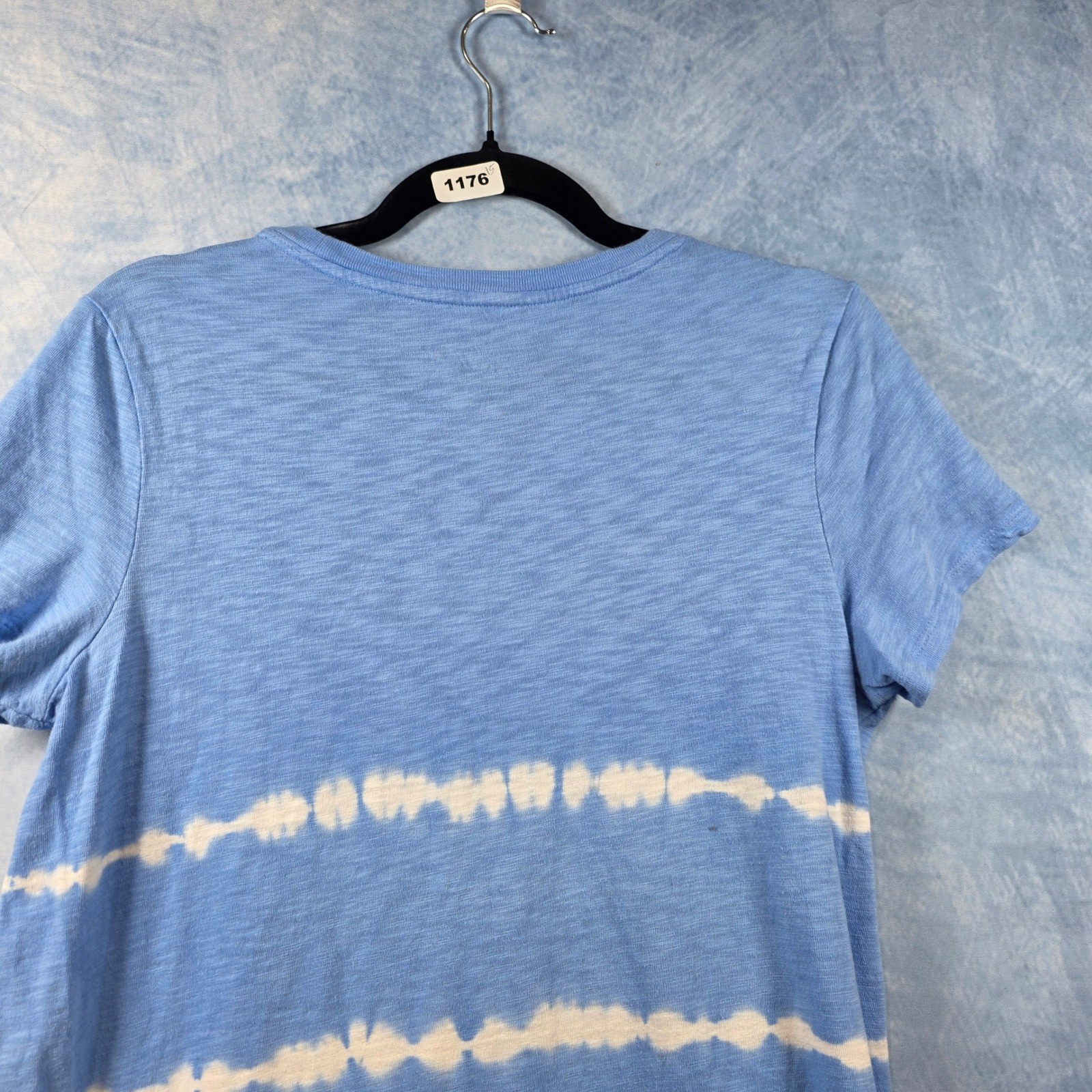 Universal Thread Womens Blue Tie Dye Striped T-Shirt Mini Dress Small Short Slee