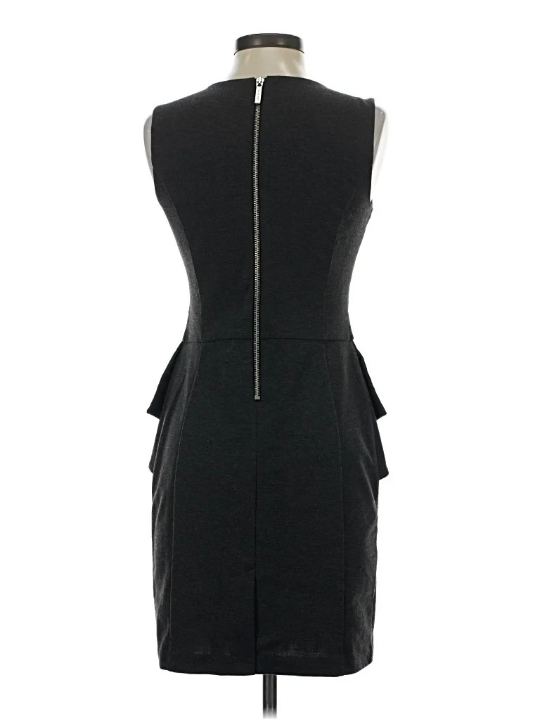 MICHAEL KORS “Chic” Black Peplum Sheath Dress w/Exposed Gold Zipper 4 NWT $160