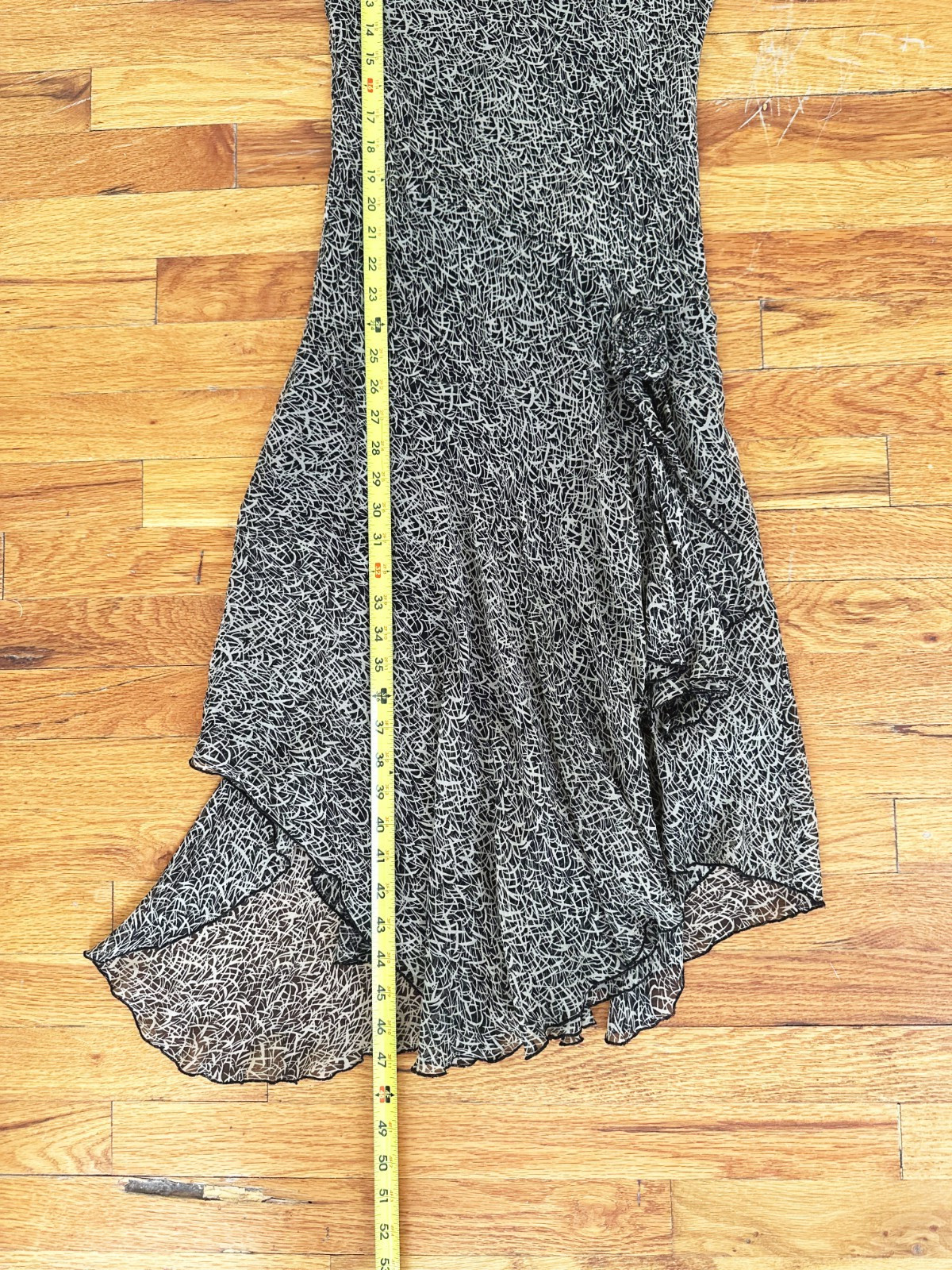 Jonathan Martin 100% Silk Slip Dress Size 8 Fairy Grunge Asymmetrical Bias Y2K