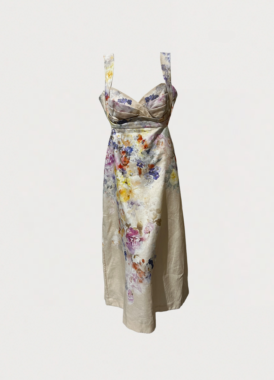 BNWT ZIMMERMANN MULTIFLORAL CRUSH MIDI DRESS – SIZE 4 / 12 US