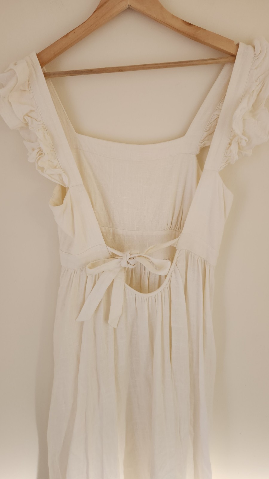 Spell & The Gypsy Lisa Danielle ~ Darling Frill Sleeve Dress White L Fit M 12