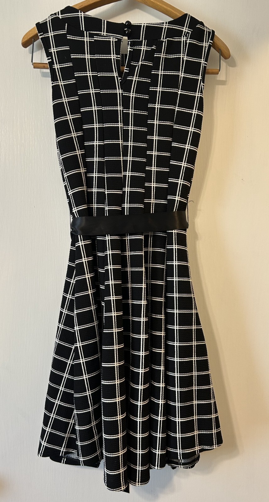 Haani Petite Small Black and White Check midi dress classic classy