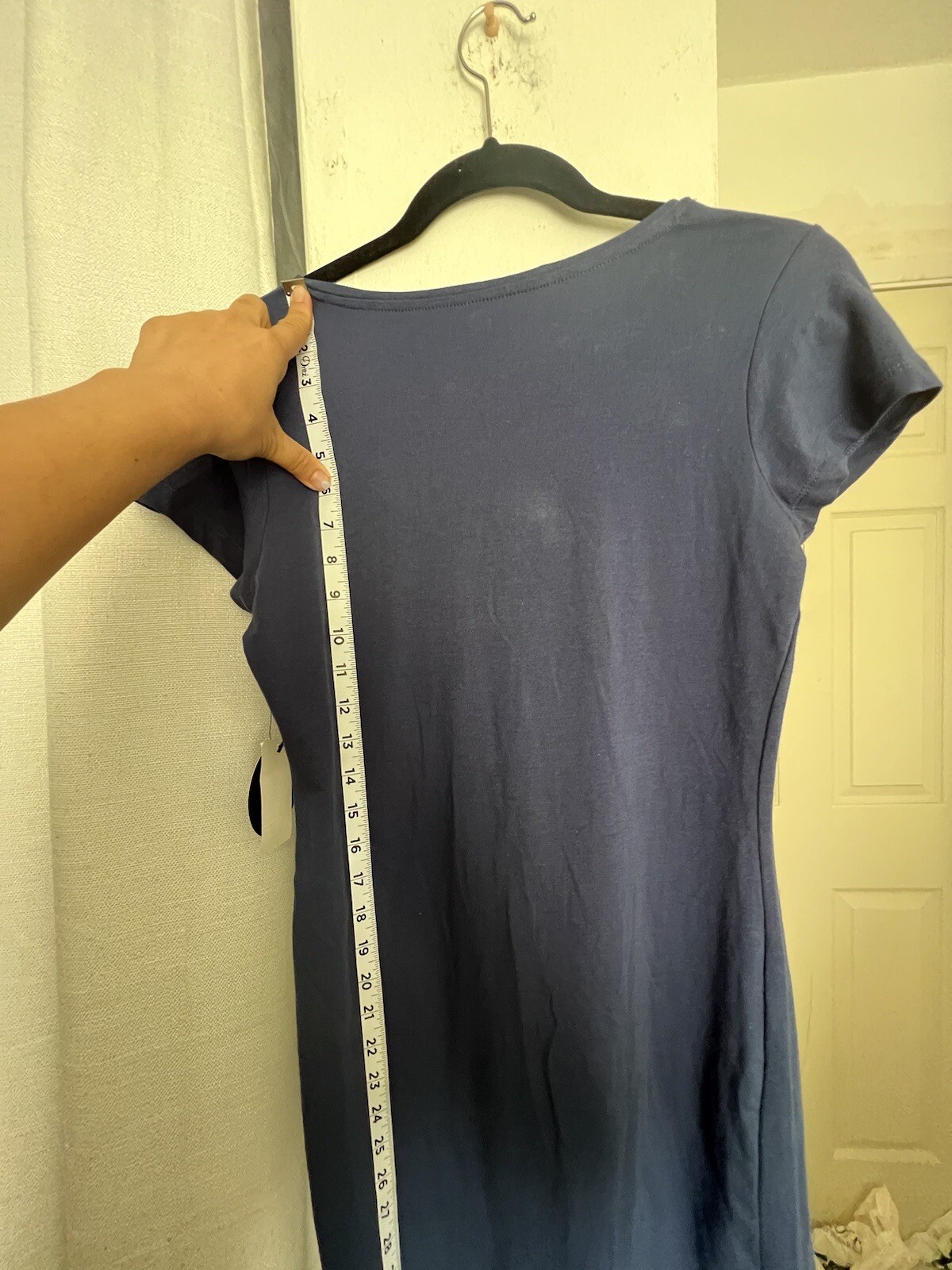 Cotton On Women Size Small Washed Navy Blue Bodycon T-Shirt Dress Short Sleeve