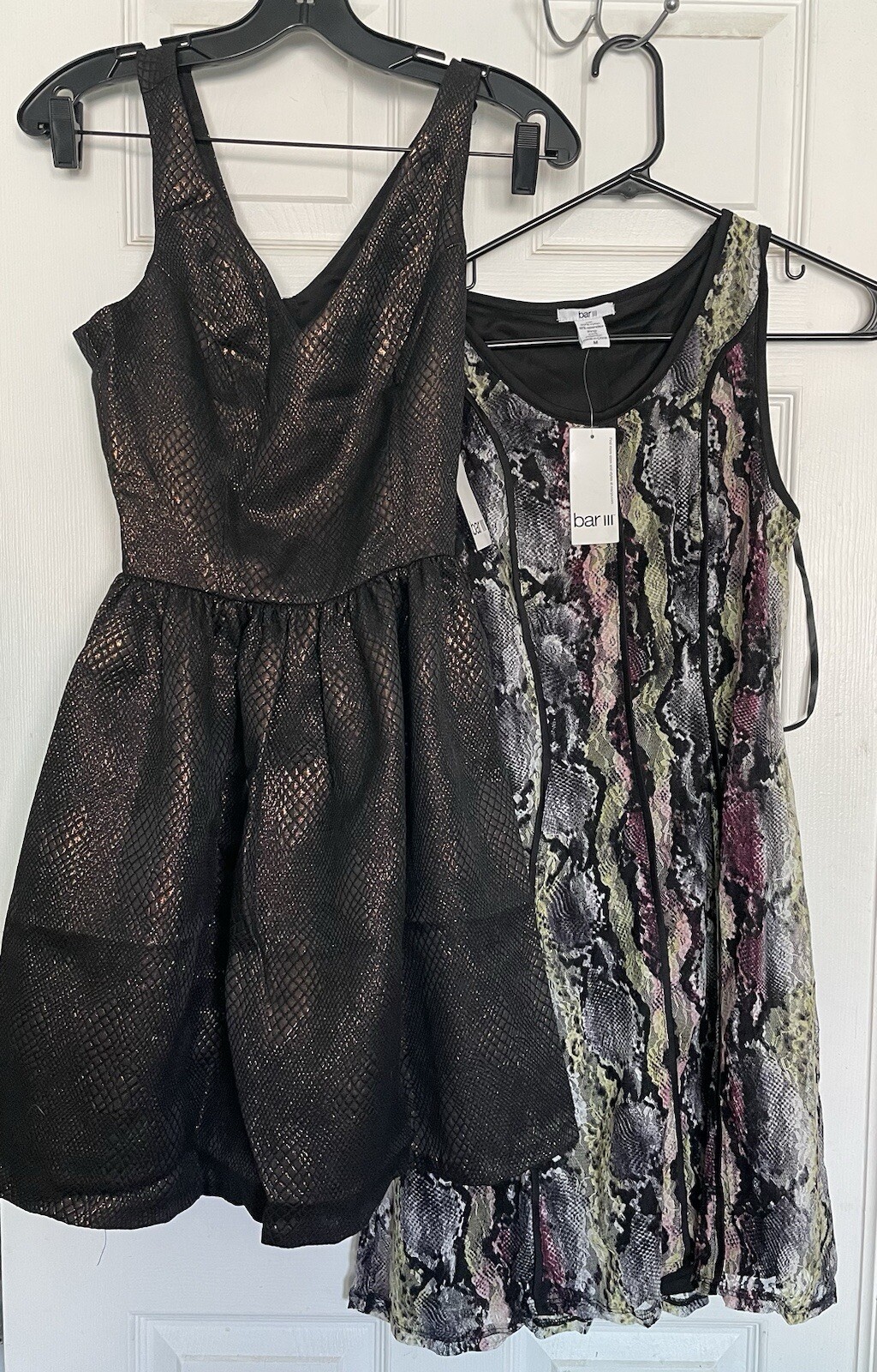 NWT 2 Women’s Bar III Dresses Black/copper And Multicolor, Size Medium
