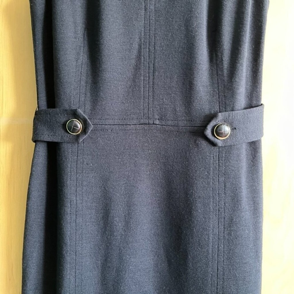 Tory Burch Declan Dress Wool Blend Black