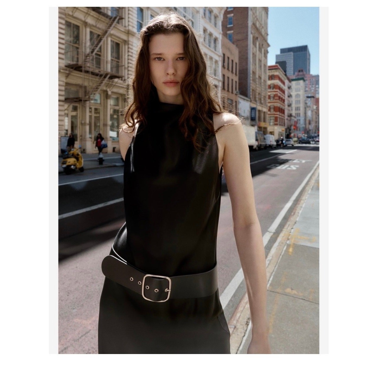 Zara Black Satin High Neck Midi Slip Dress Size Medium 8848/748 Cocktail Party
