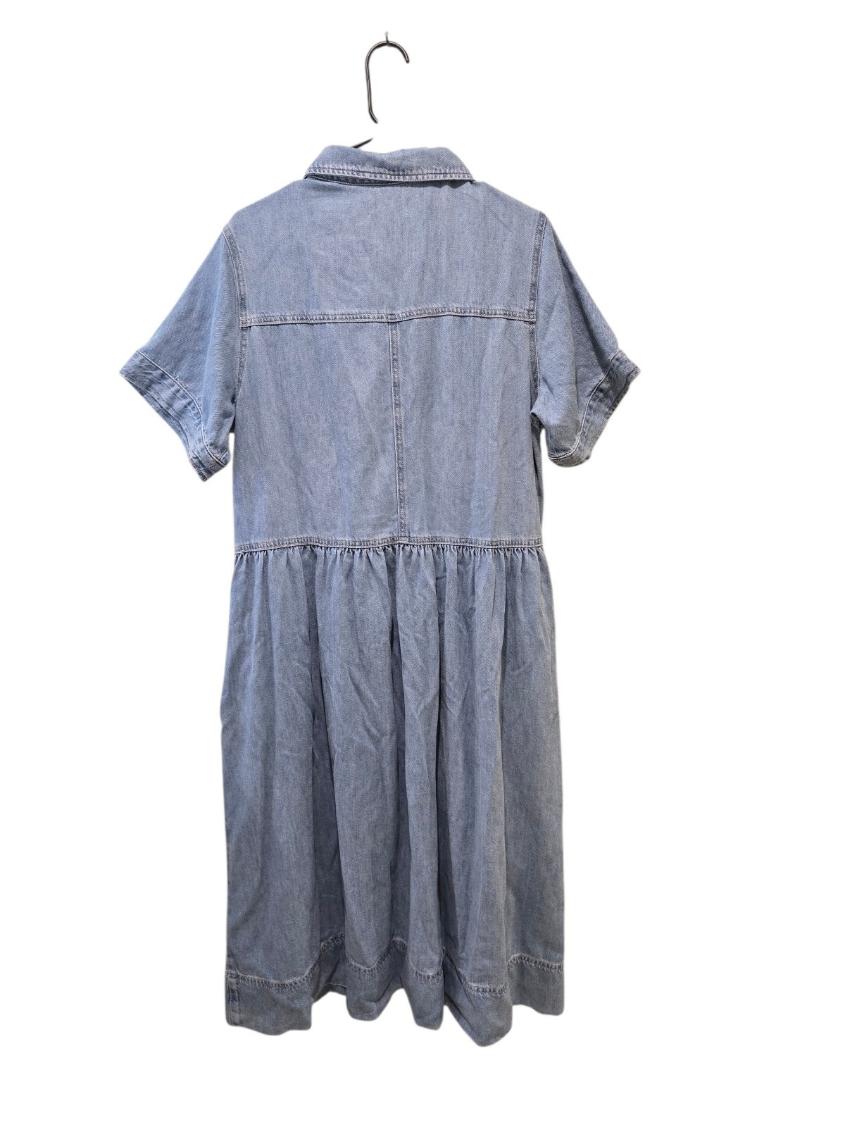 Maye The Label Montana Light Wash Denim Midi Shirt Dress Size Medium