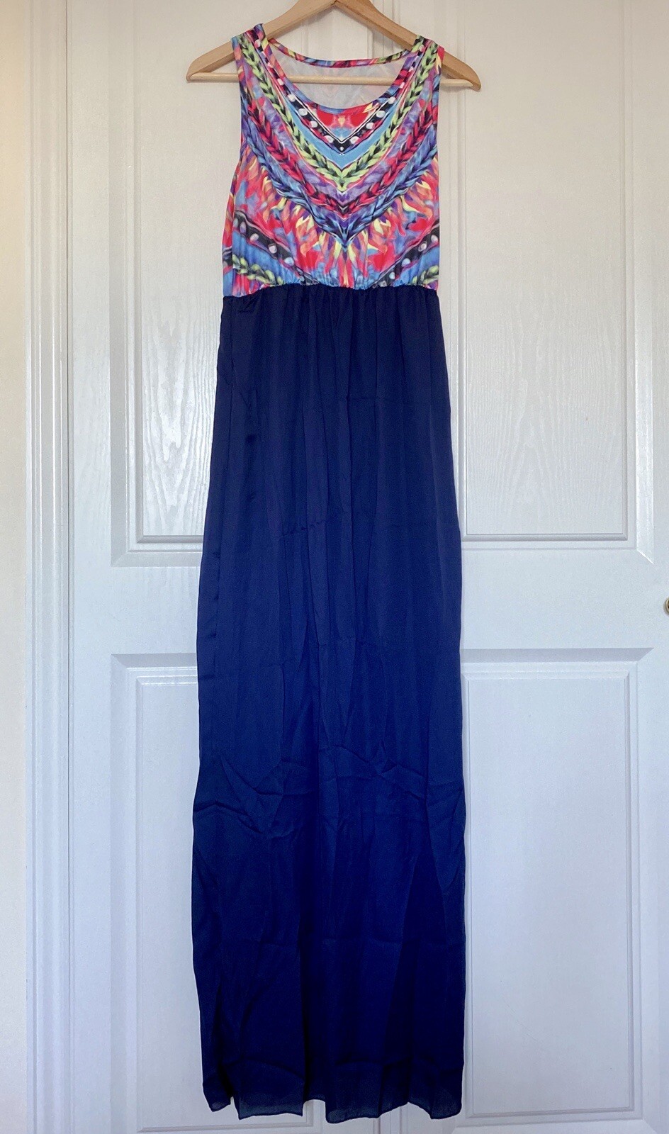 Summer Sleeveless Navy Long Dress New Without Tags M/10Length 150cm Bust 88-96cm