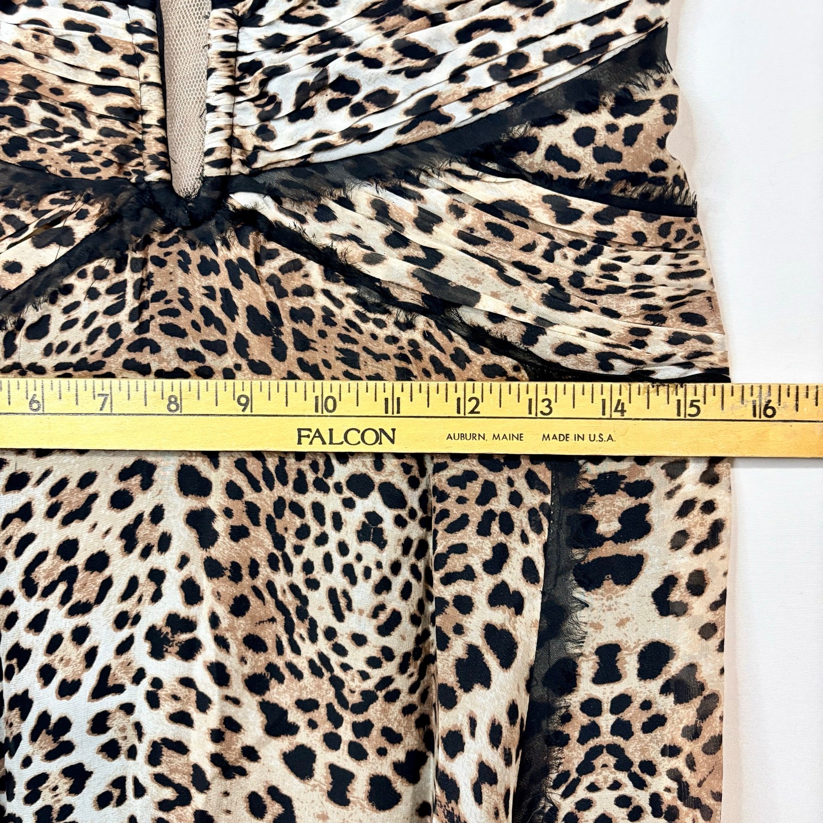 Mandalay Women’s Leopard Print Silk Maxi Evening Dress Size 12 NWT Sleeveless