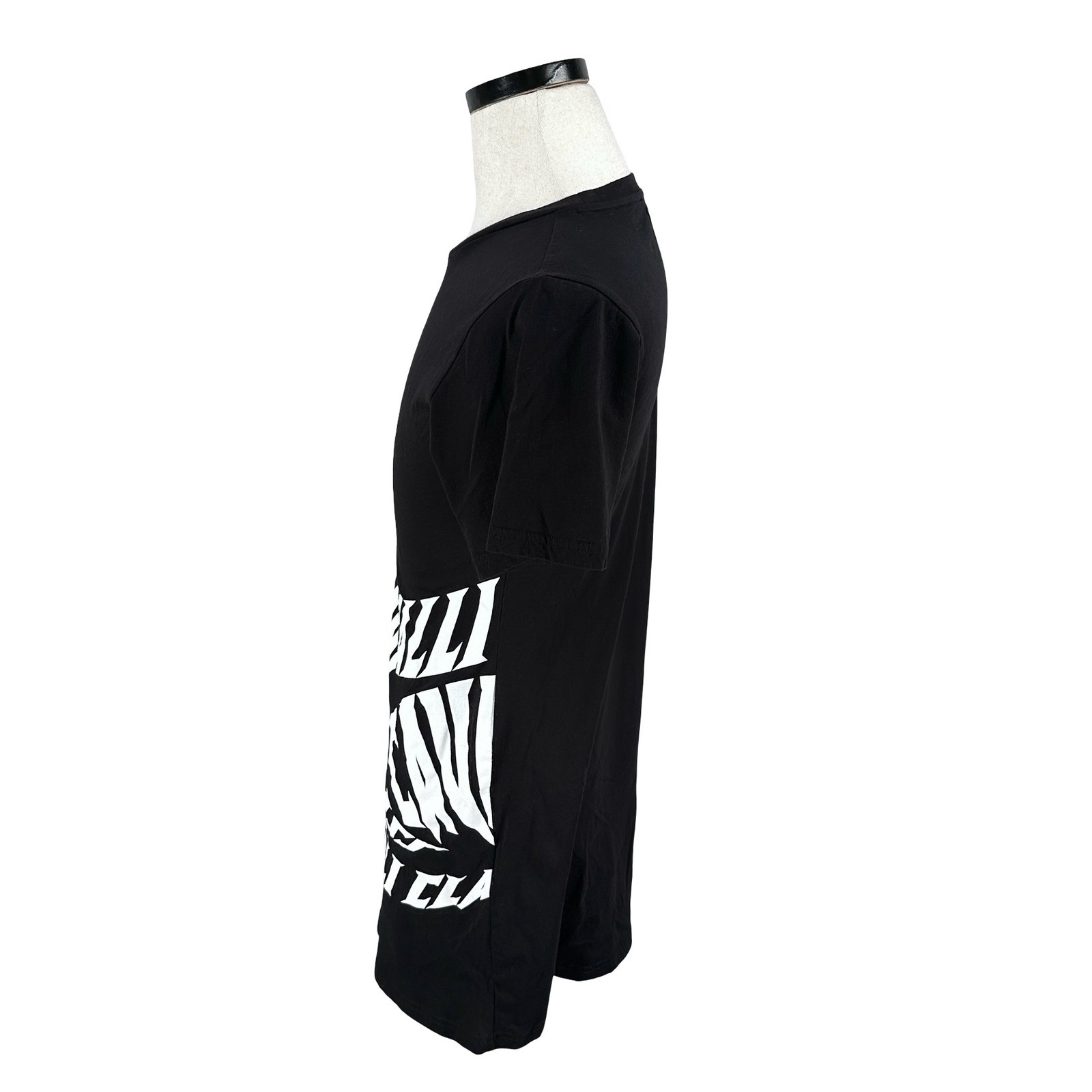 Cavalli Class Womens Black Graphic Logo Mini T-Shirt Dress QXT10A JD060 Size M