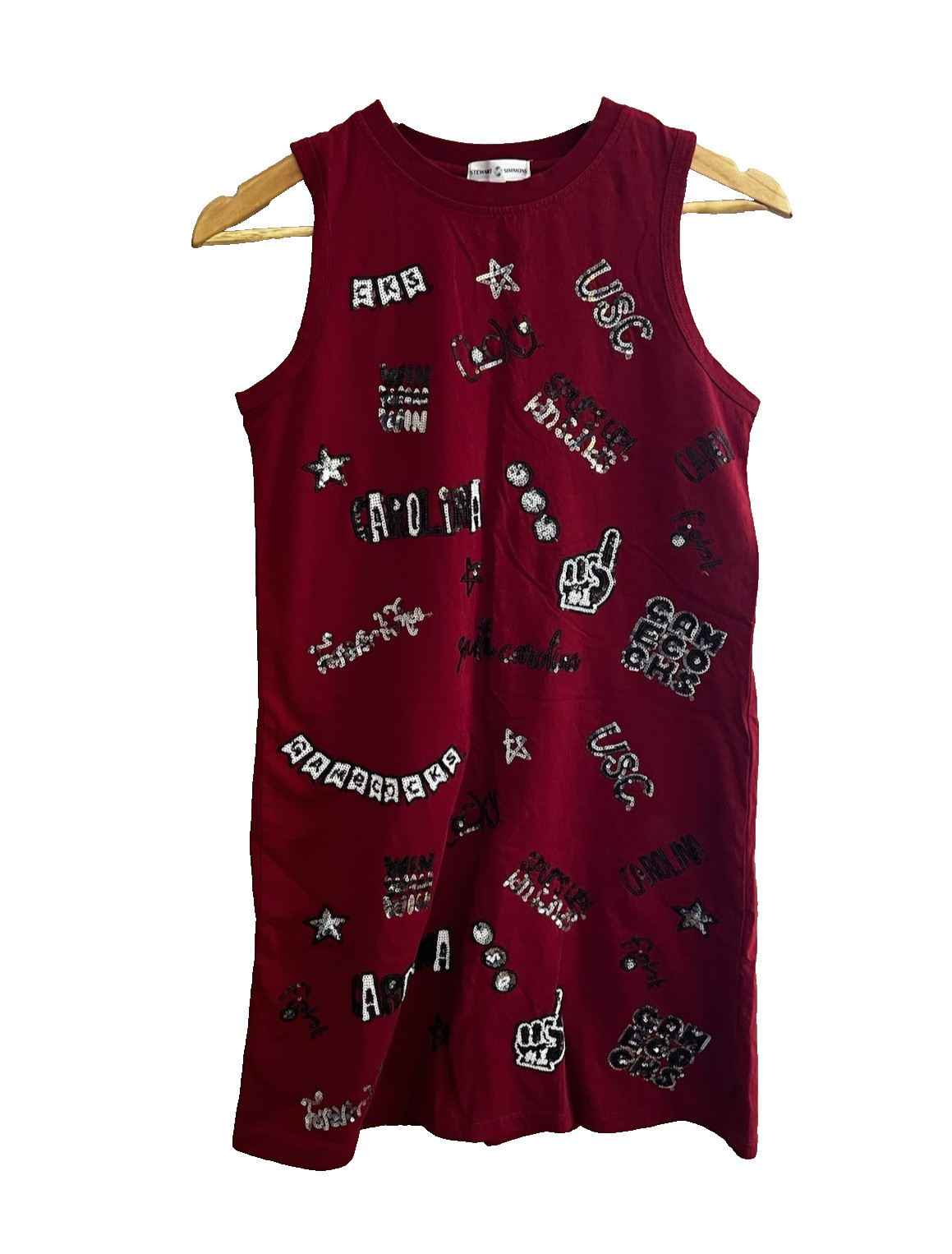 The South Carolina Sequin Spirit Sleeveless Dress USC XS Red Sequin Patches