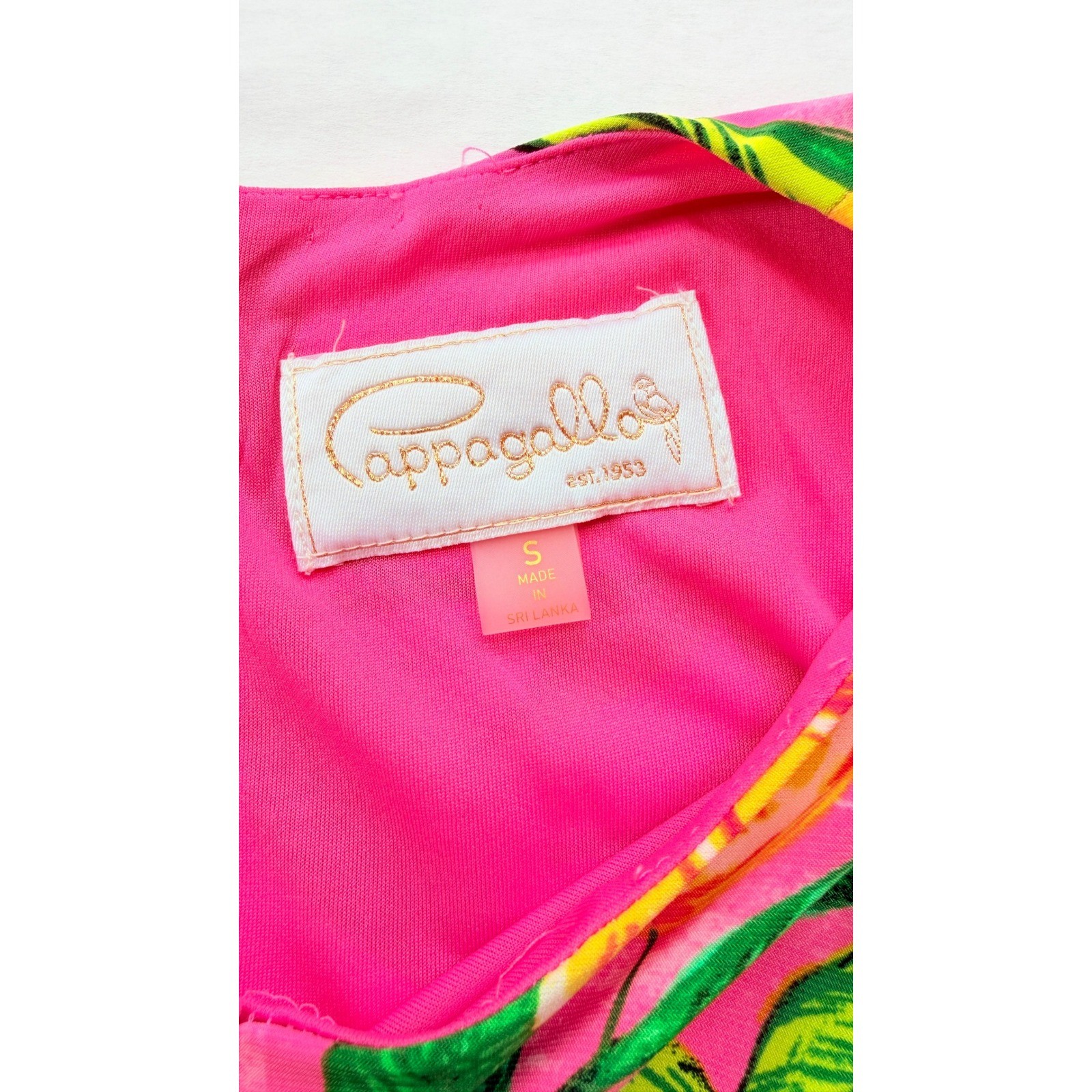 Pappagallo Pink Citrus Fruit Print Sleeveless Shift Dress G35M73PA599 Womens S