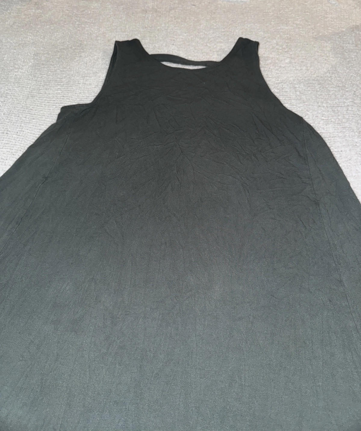 Gray Sleeveless Rayon Mini Short Pullover Medium Sundress Tank Dress