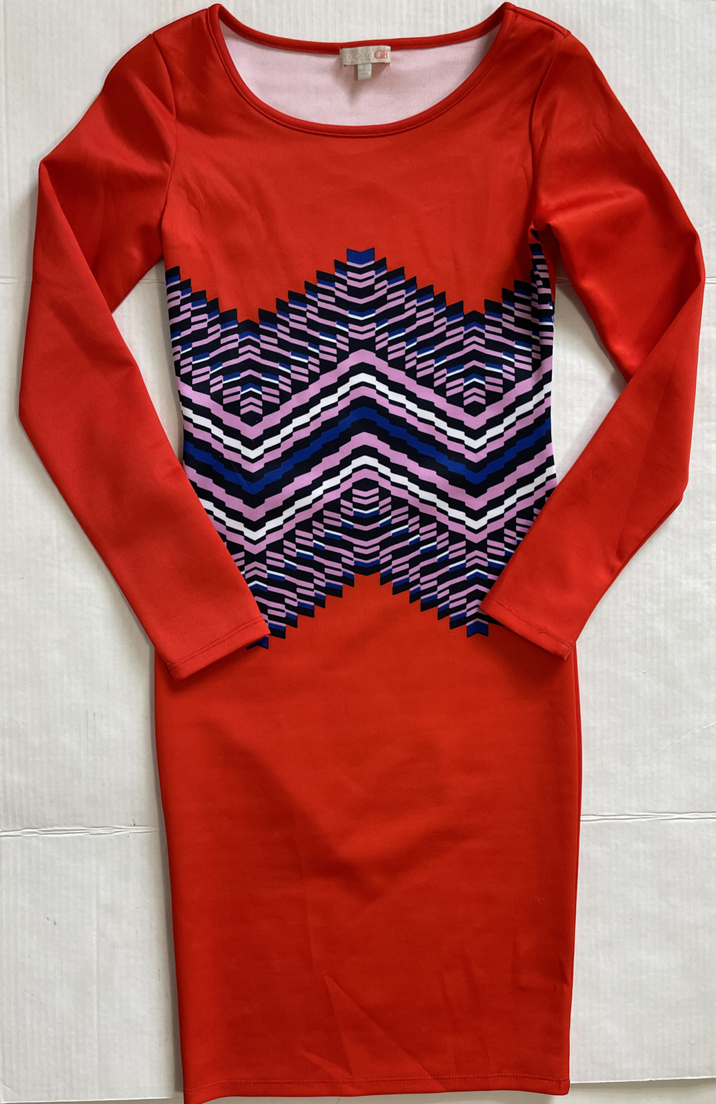 GIANNI BINI GB Woman’s Bodycon Pencil Dress Orange Sz Small