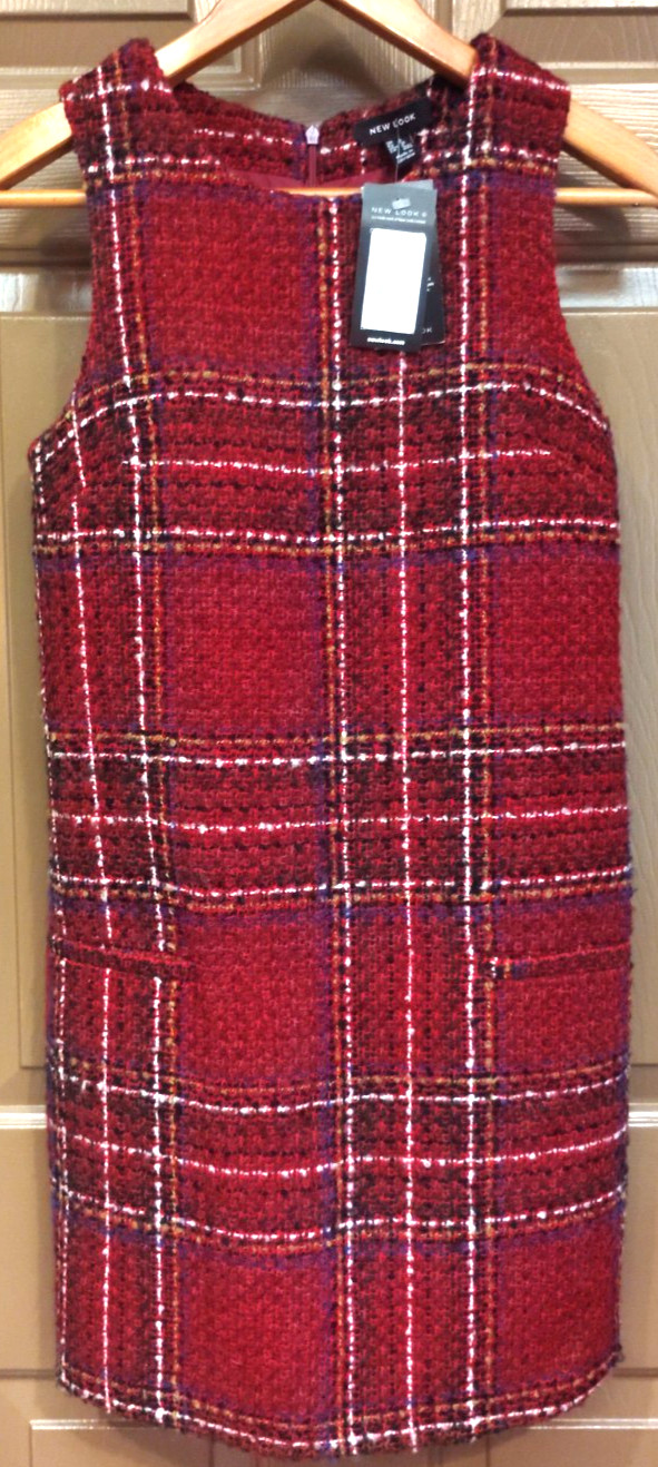 NEW Dress Sz 4 Plaid Wool Blend Sleeveless Dress A Line Ukraine