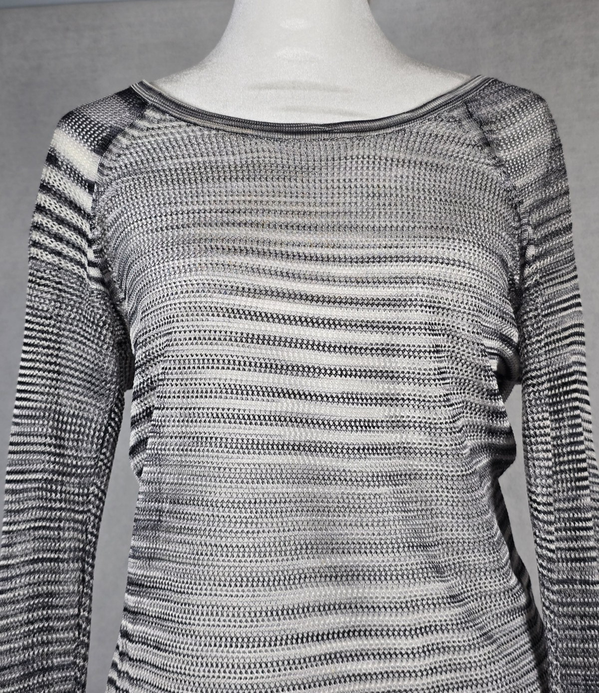 Rock & Republic Womens Crocheted “Chain Link” Dress Black/Gray Small (no slip)