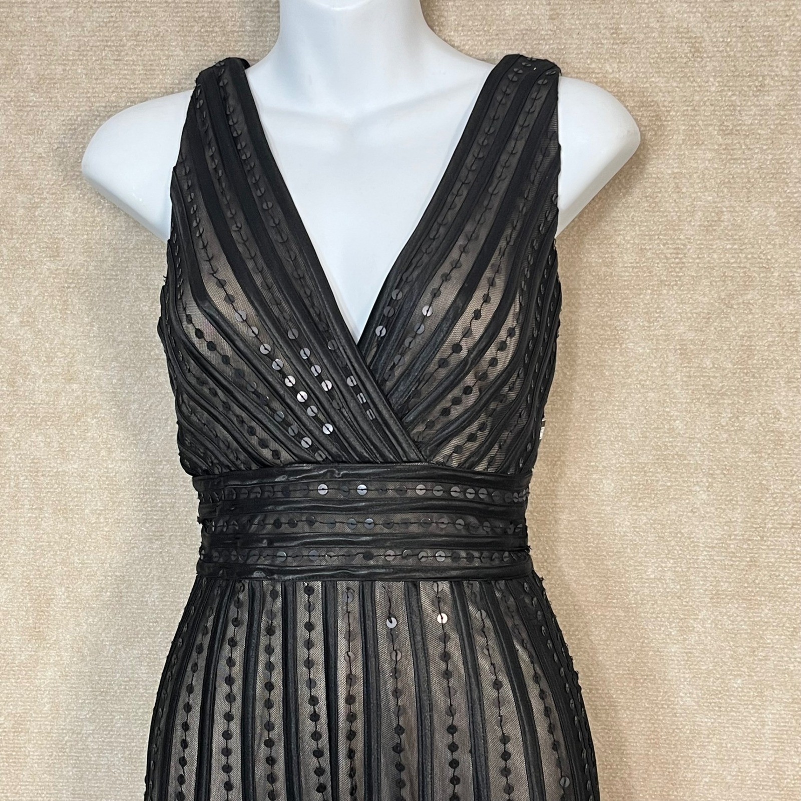 Decode 1.8 Black Sequin Sleeveless Party Event Dress Women’s Size 8