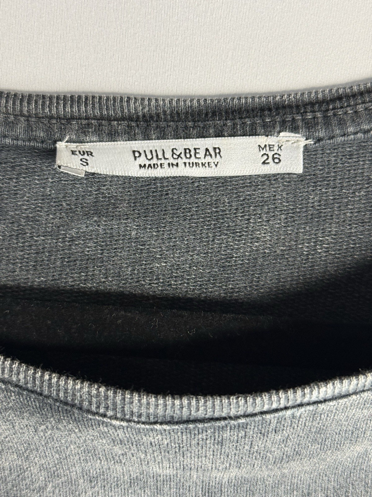 Pull & Bear Gothic Skull Graphic Sweatshirt Dress Lace Hem Gray Size S EUC