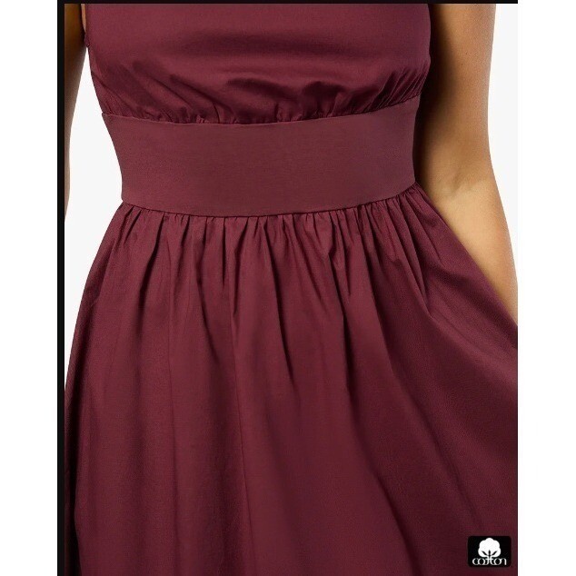 WeWoreWhat Revolve S Cotton Keyhole Midi Dress Sleeveless Eggplant Maroon NEW