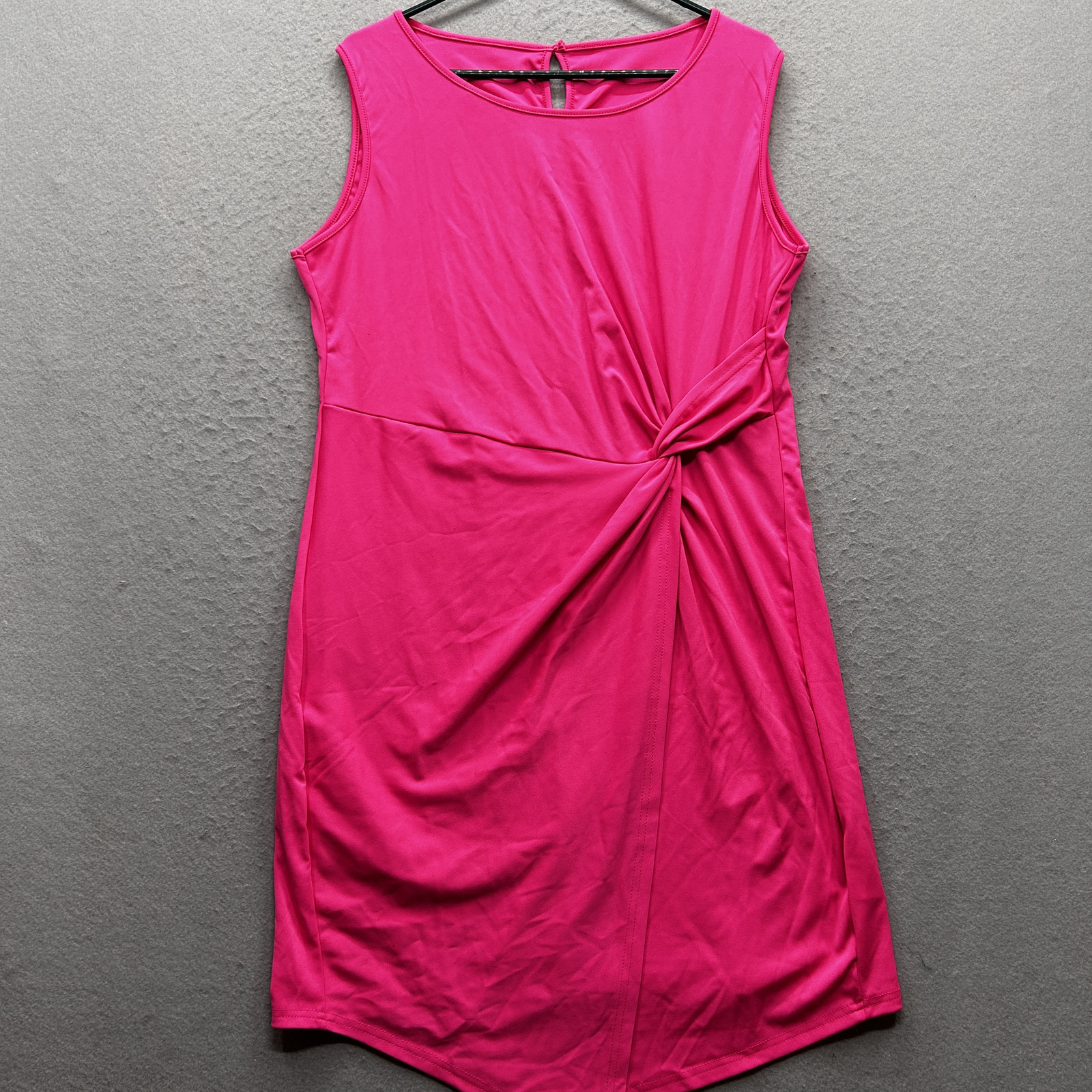 Women’s 2XL Pink Sleeveless Twist Front Dress