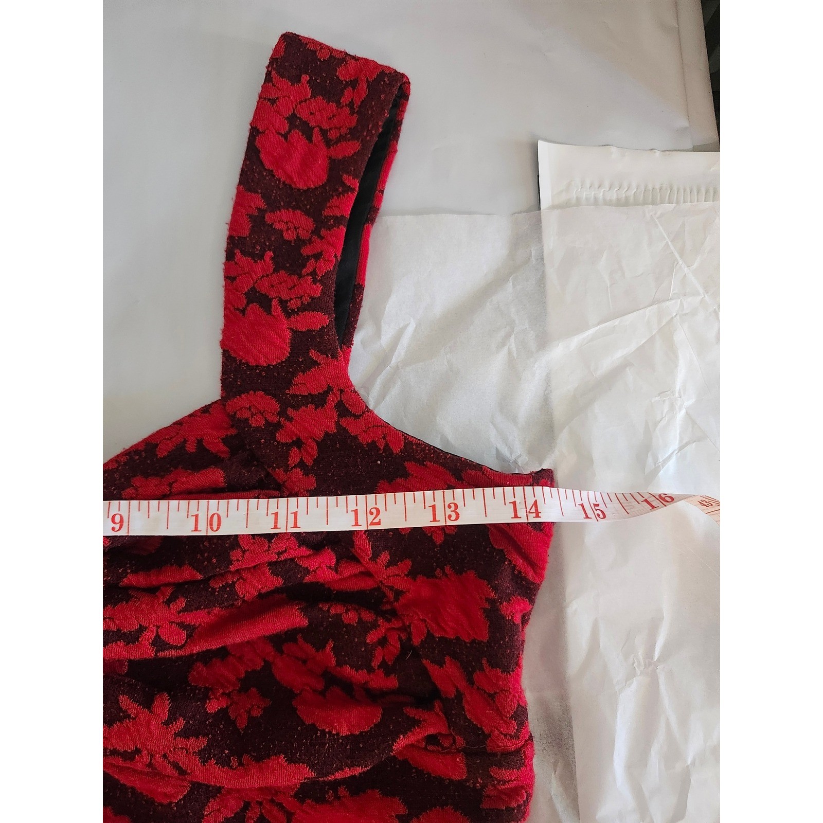 Candie’s Red & Black Floral Twist Front Bodycon Dress Size Small Y2K Party Goth