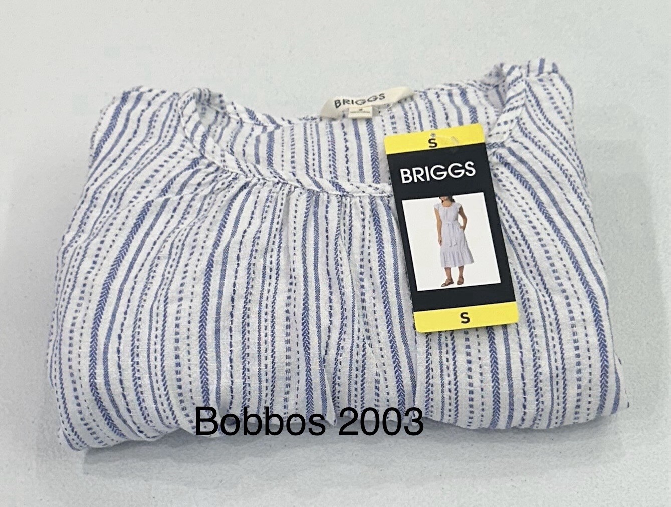 Briggs Women’s Tiered Linen Blend Dress, Blue, Size S