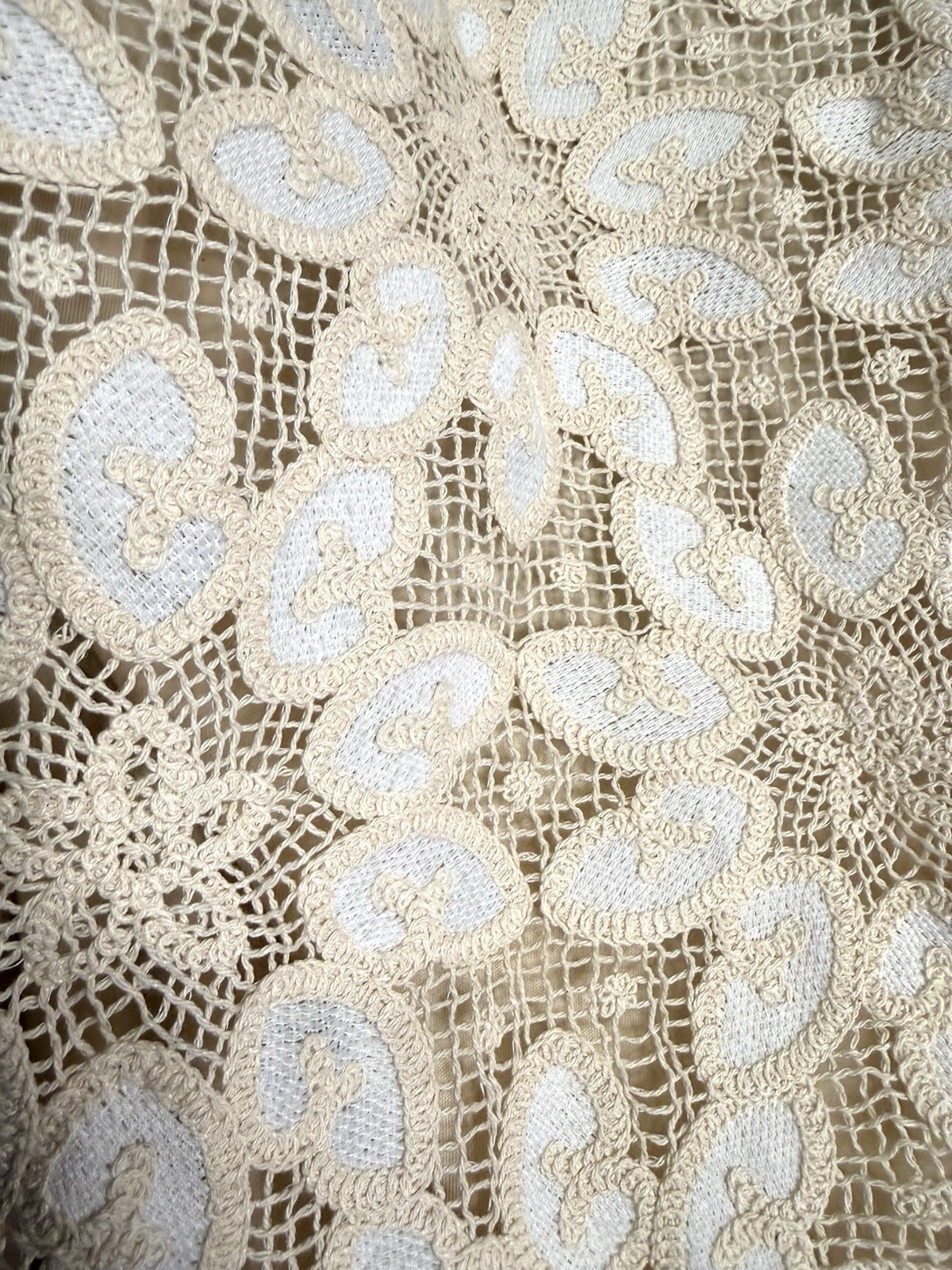 Arose Studio Alaia Short Halter Dress Ivory Lace Crochet NWT Size Large