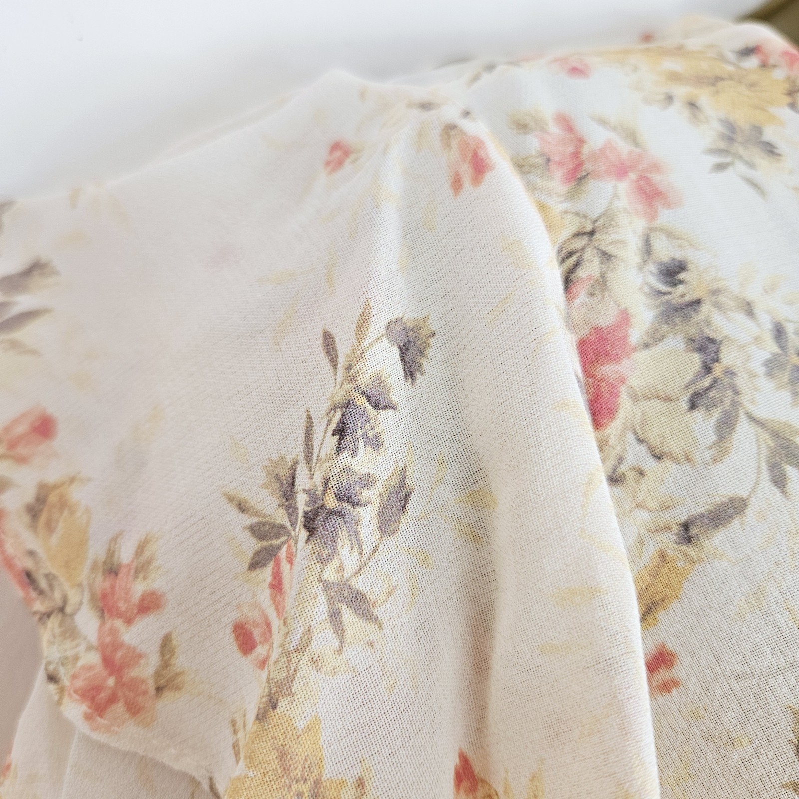 NEW Ex NEW LOOK 10-18 Ruffle Chiffon Floral Dress Ivory Pink Occasion Wedding