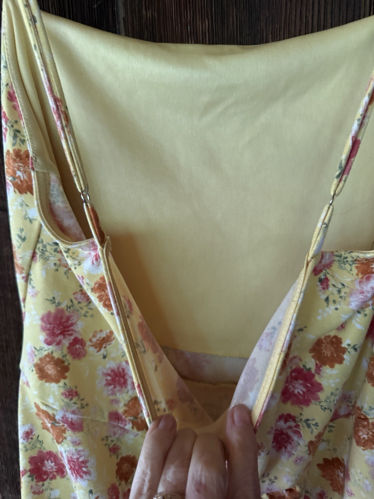 Altar’d State Yellow Floral Tie-Waist Dress Women’s Large