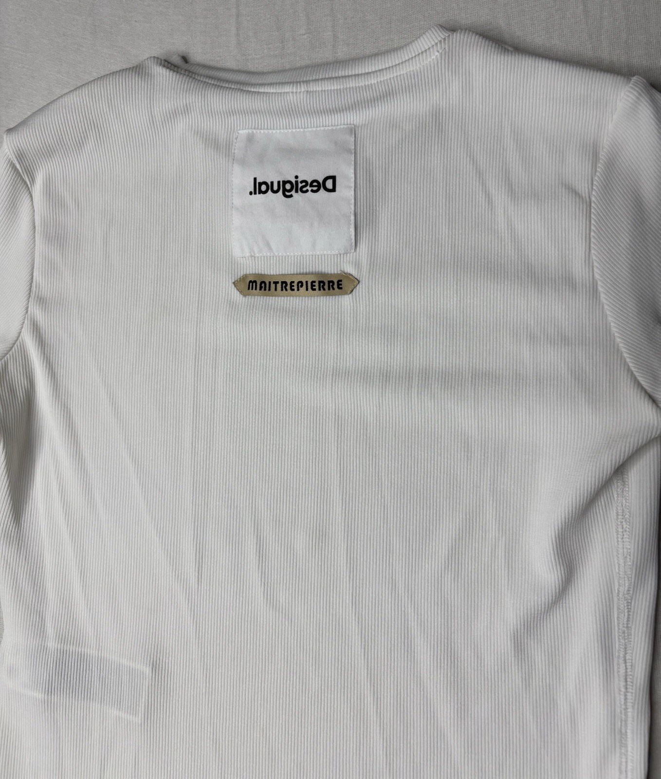 Desigual MAITREPIERRE MULTIPOSITION T-SHIRT DRESS White Women’s Size Small
