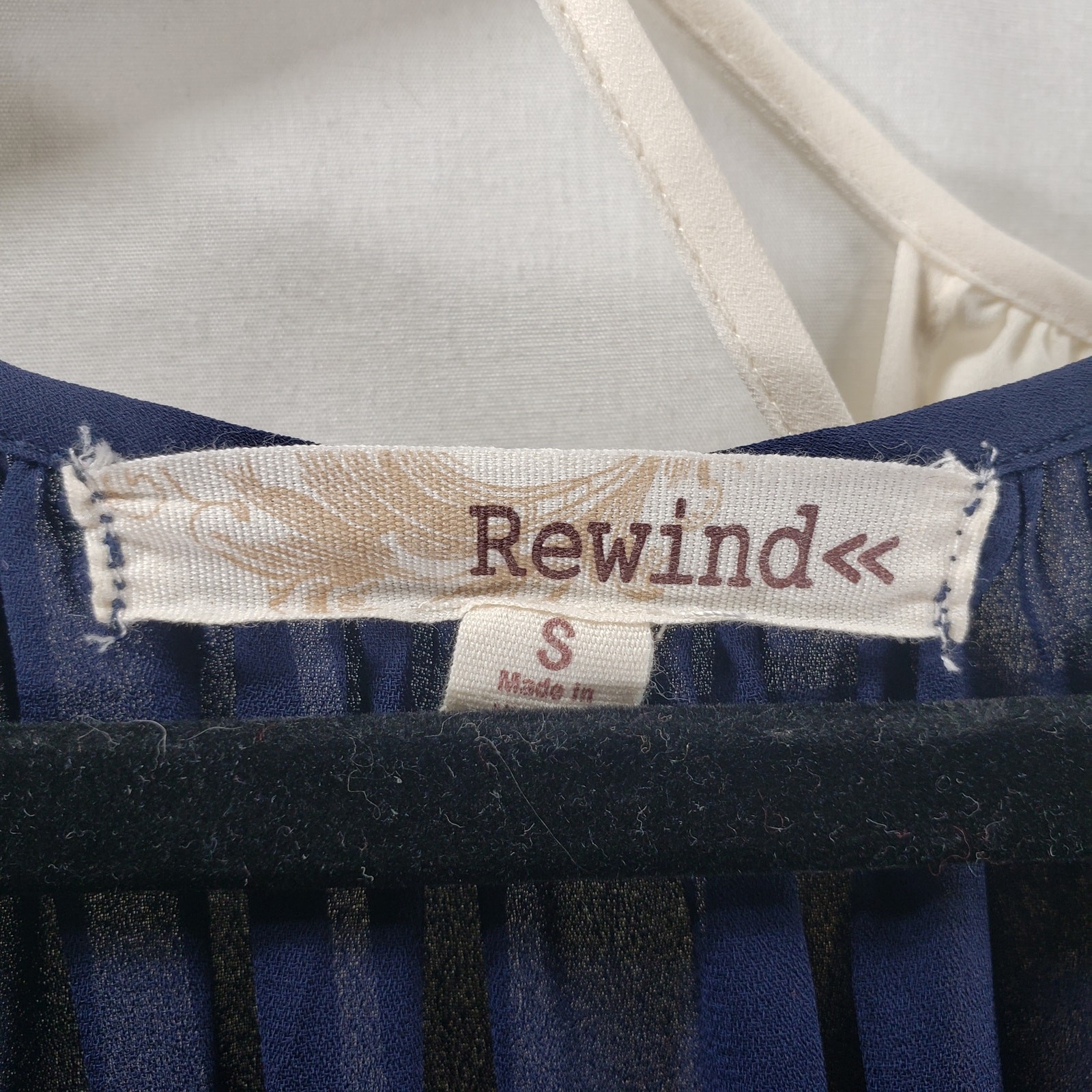 Rewind Dress Junior Size Small Bundle Hi-Lo Cream & Blue Sleeveless Cotton-Blend
