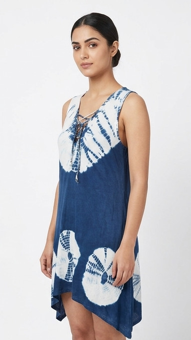 Women & Girls SunDress Middi Blue Colour Sleeveless SD050