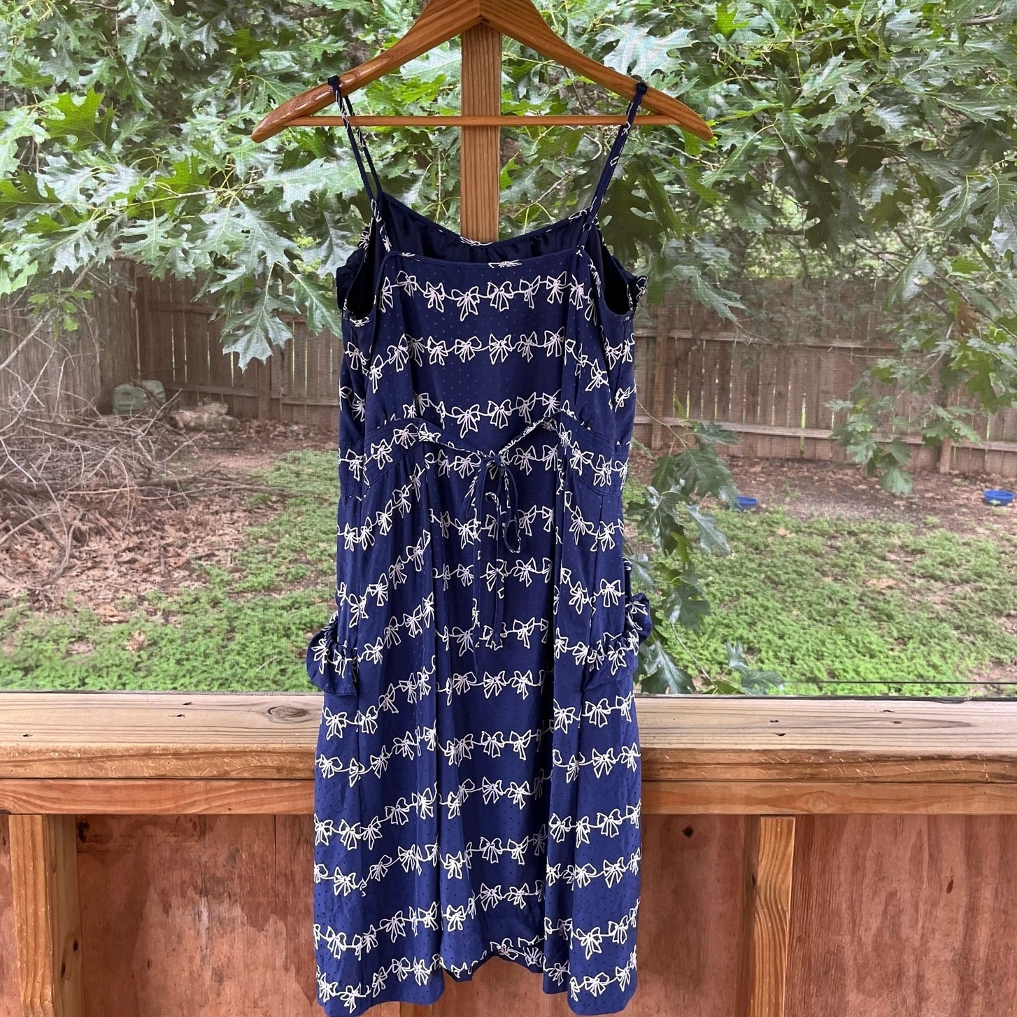 Marc By Marc Jacobs Silk Bow Print Mini Dress Twilight Blue Size 8