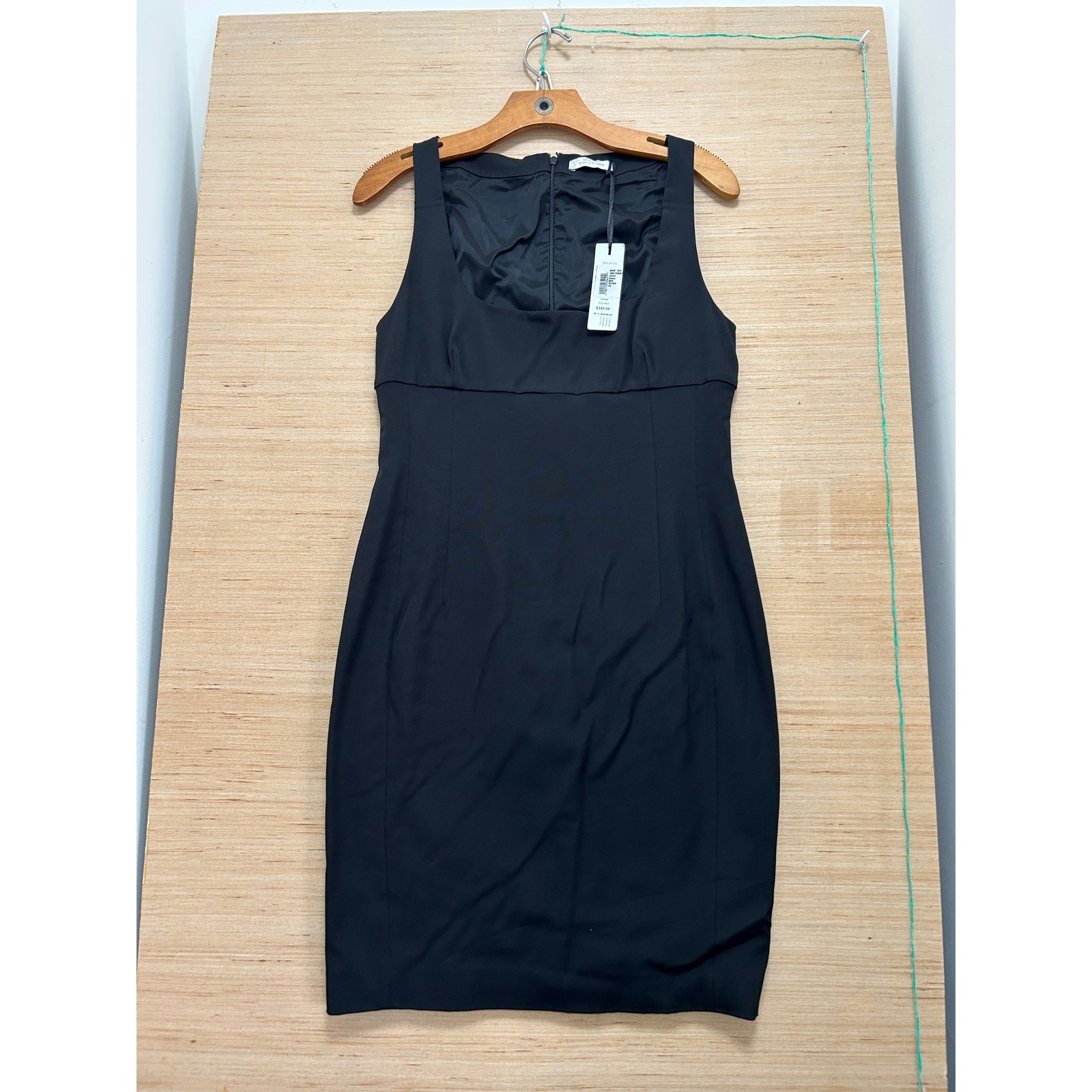 Versace Collection Black Sleeveless Square Neck Sheath Dress G34653 Size 46 NEW
