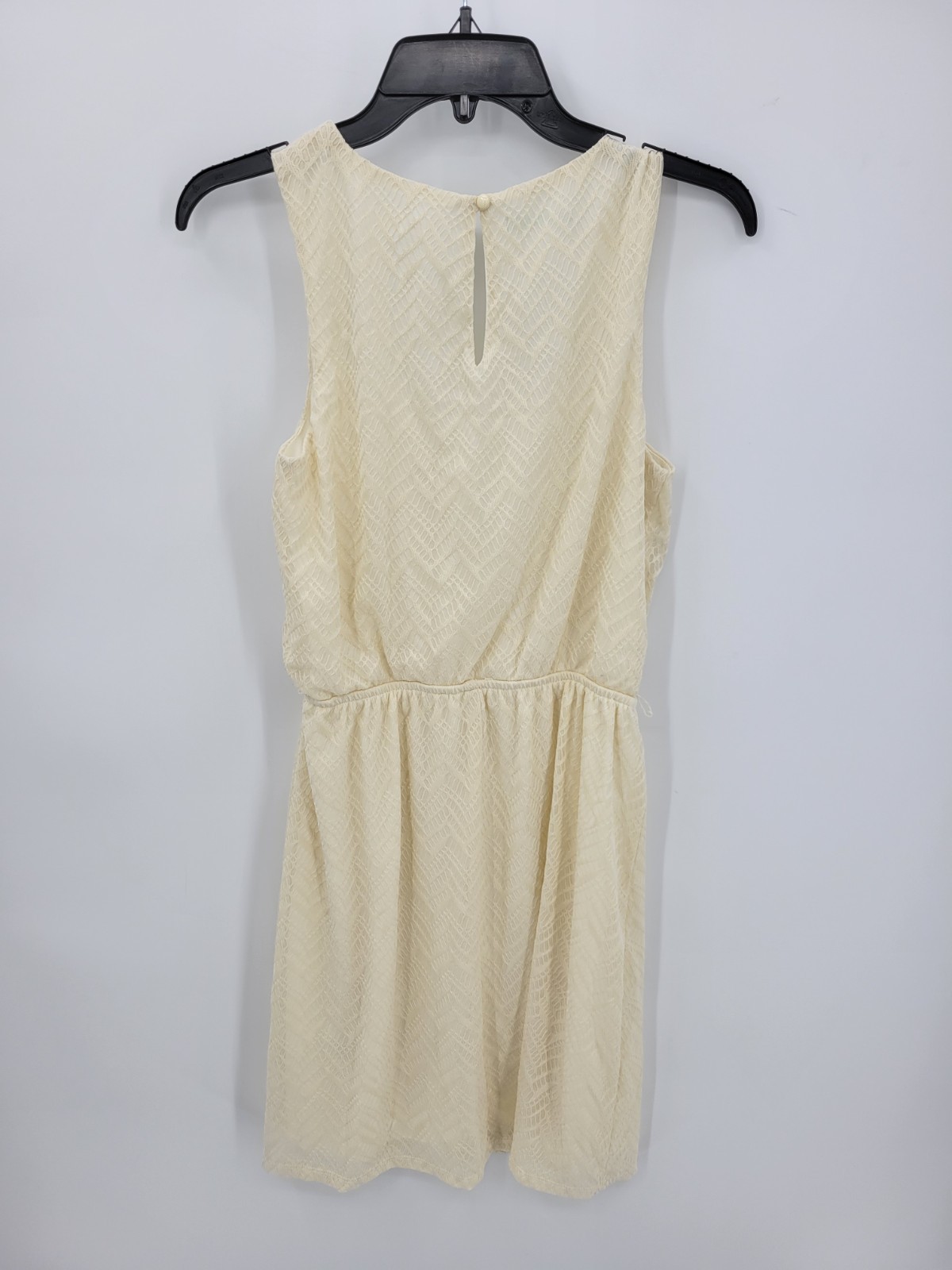 Maurices Dress Womens Medium Cream Stretch Lace Overlay Sleeveless Cottagecore
