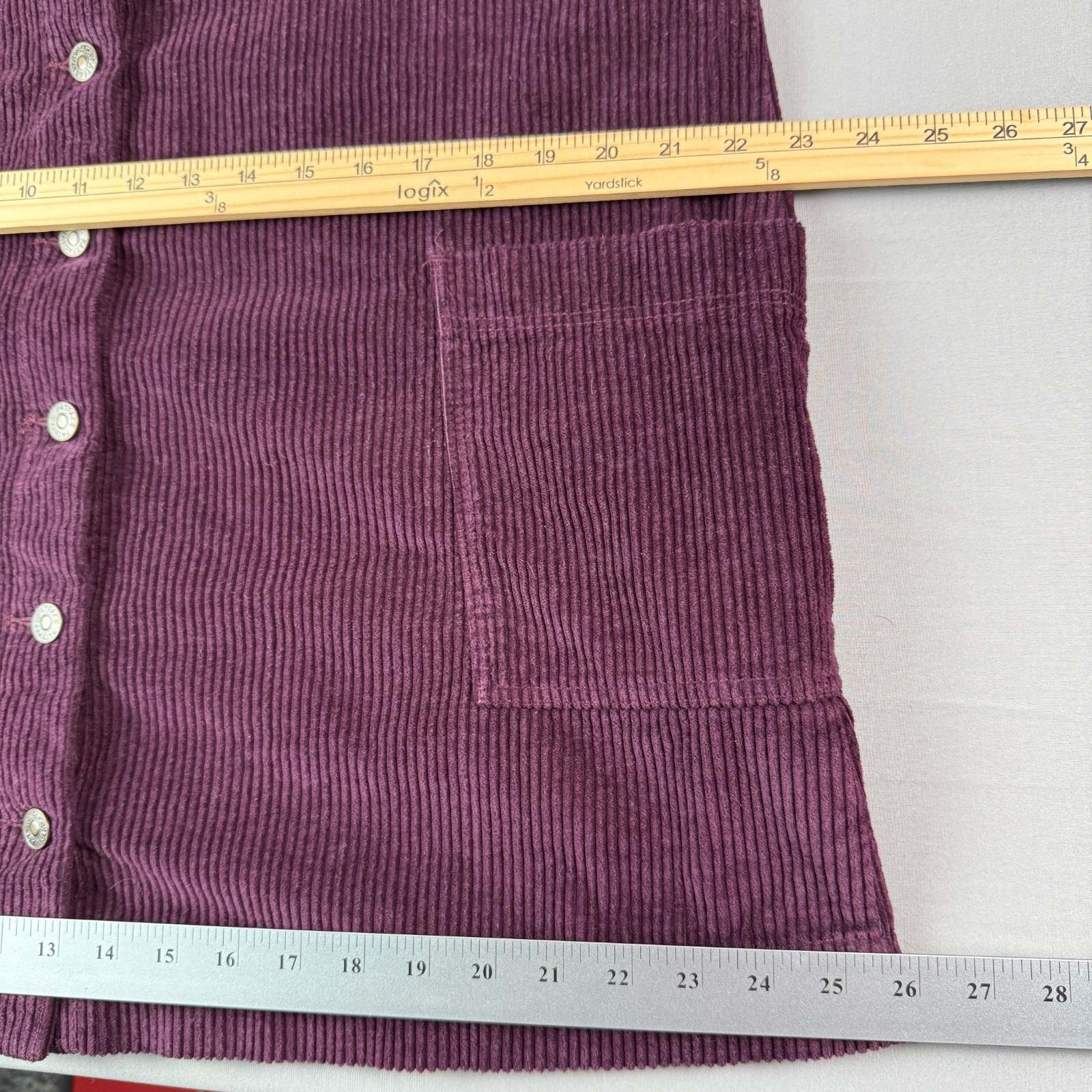 Fat Face US 12 UK 16 Purple Pinafore Dungaree Mini Dress Corduroy Button Pockets