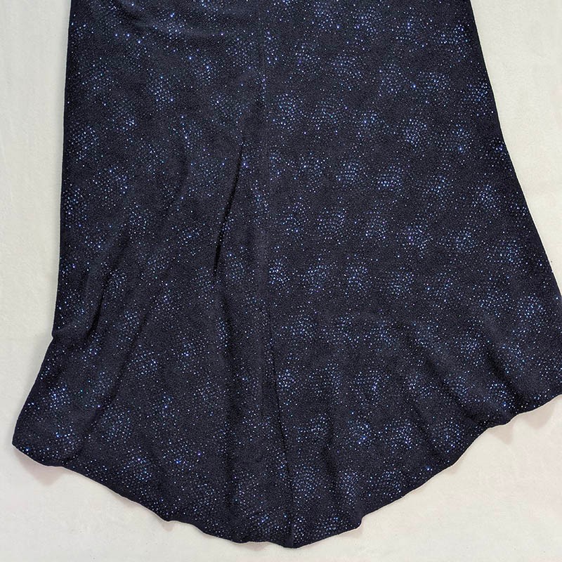 Scott McClintock Millennium 2000 Halter Gown Womens 12 Blue Sparkle Sequin Y2K