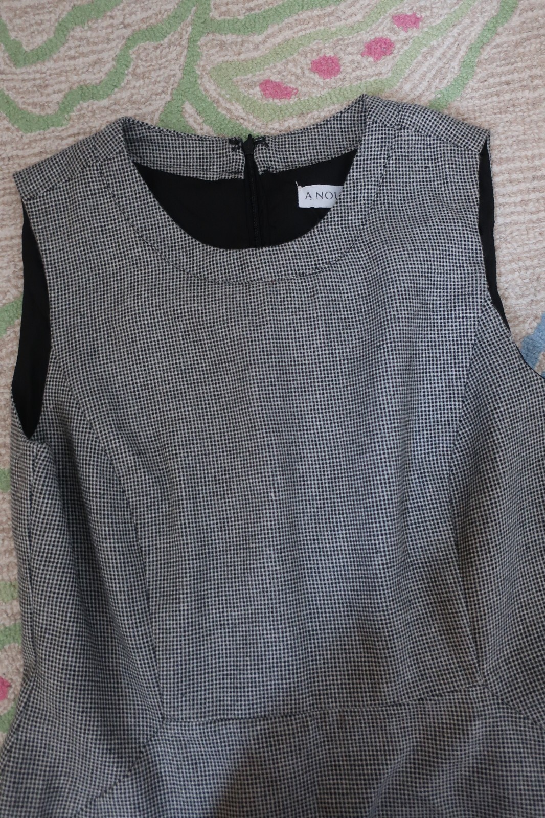 Black And White Dress – Checkered – Wool Blend – M/L