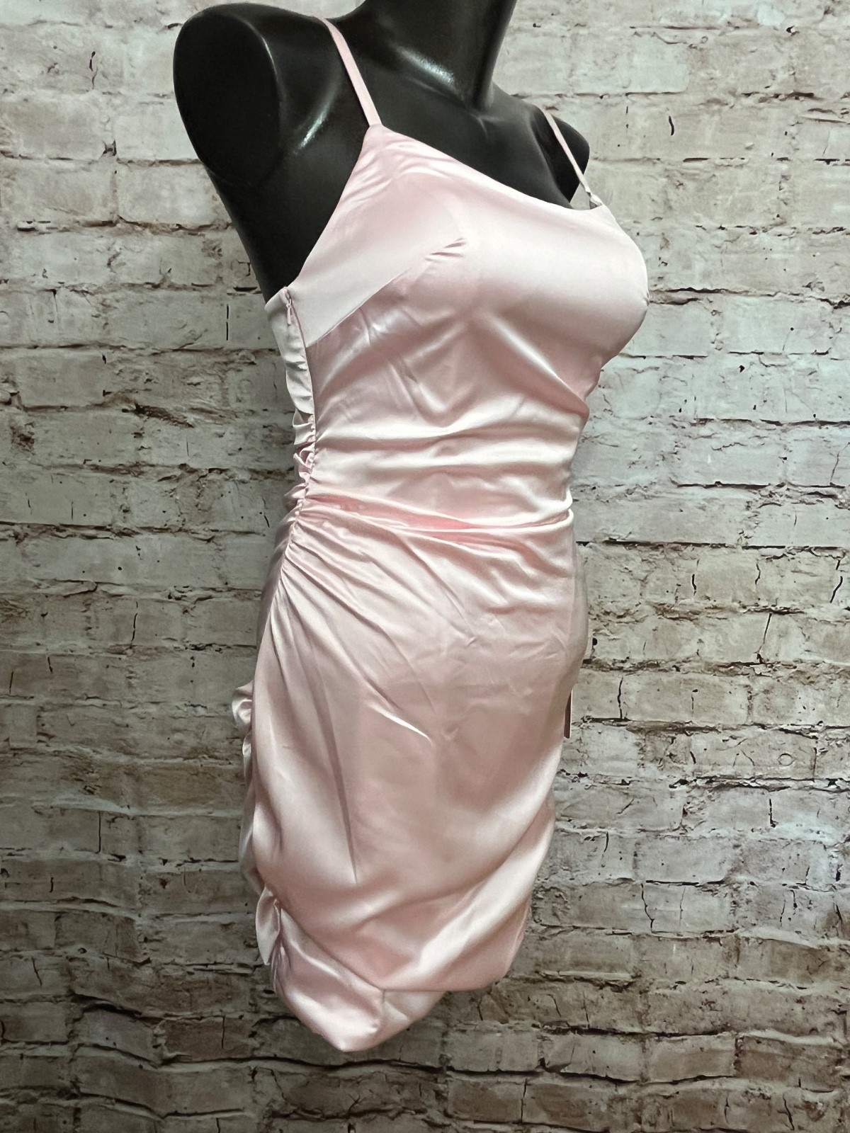 Stacees Satin Sweetheart Bubble Hem Formal Dance Dress Sleeveless 2 Pink NWT