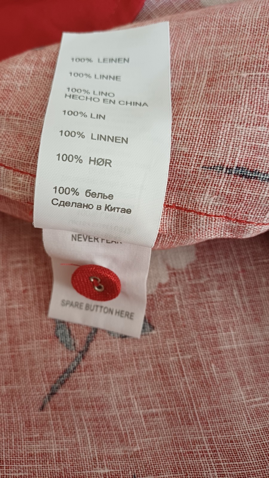 SALE Seasalt Sol Blaze red & white 100% Linen Tunic Dress Labelled UK 16 Floral