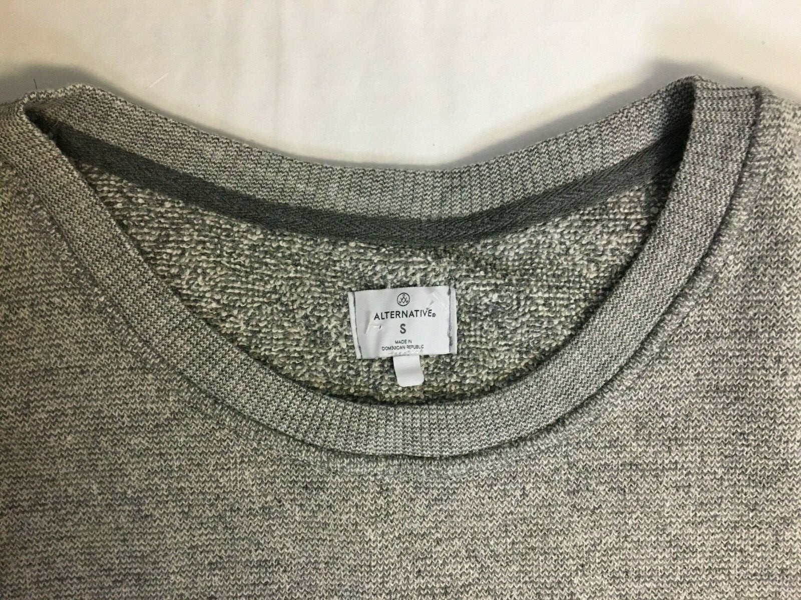 Alternative Gray Tweed Polyester Cotton Blend Dress 3/4 Sleeves Small EC!